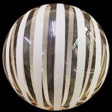 18" Bubble Balloon Orange STRIPE #BBSTRIPE-OR