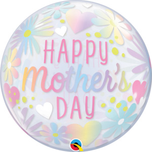 Printed Bubbles: 22" Bubble Floral Pastel Mother's Day #98325