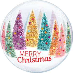 56cm Single Bubble Christmas Trees & Snowflakes #14839 - Each