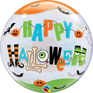 Printed Bubbles: 56cm Single Bubble Halloween Fun Font #89728 - Each
