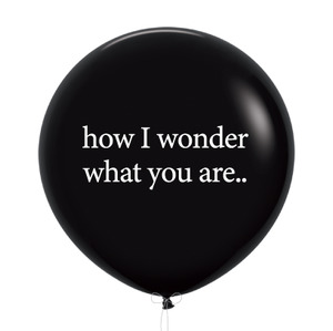 90cm Latex Printed: 90cm Latex Gender Reveal How I wonder What You Are ... Black pack of 1 #FS79620922