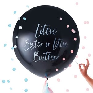90cm Latex Printed: 90cm Round Twinkle Twinkle Giant Gender Reveal Latex TW836 Each