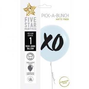 90cm Round Matte White "XO" black print #7799009 - Each