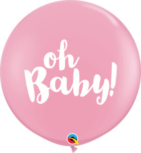 90cm Round Pink Oh Baby! #85829 - Pack of 2