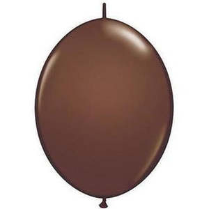 15cm Quick Link Chocolate Brown Qualatex Quick Link Balloons #90492 - Pack of 50