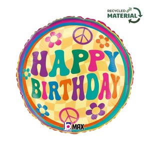 18" Foil Groovy BIRTHDAY Daisies #26531