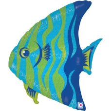 Animals: 24" Foil Shape Angel FISH Blue #85172 - Each (pkgd.)