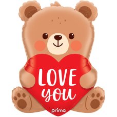 Animals: 27" Foil Shape LOVE You Bear #P634240 - Each (pkgd.)