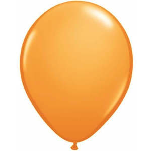 12cm Latex Solid Colour: 12cm Round Orange Qualatex Plain Latex #43570 - Pack of 100