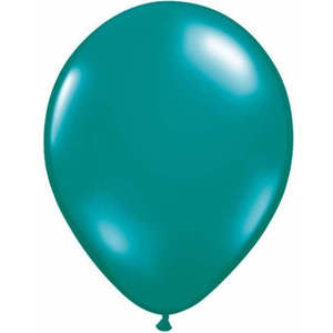 12cm Jewel Latex: 12cm Round Jewel Teal Qualatex Plain Latex #43564 - Pack of 100