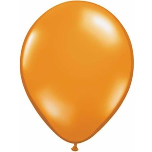 12cm Jewel Latex: 12cm Round Jewel Mandarin Orange Qualatex Plain Latex #43569 - Pack of 100