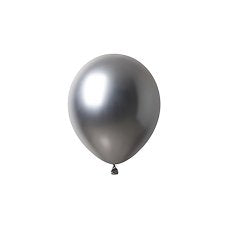 12cm/5" Latex Occasions Chrome SILVER bag of 25 #202972