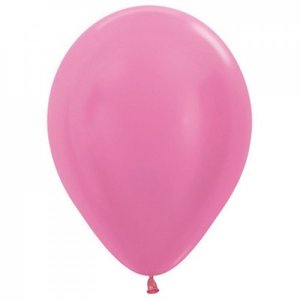 12cm Pearl Metallic: 5" Latex Satin FUCHSIA 100bg #206217