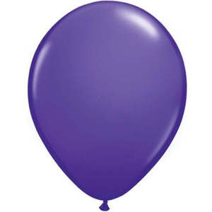 28cm Fashion Latex: 28cm Round Purple Violet Qualatex Plain Latex #83070 - Pack of 25