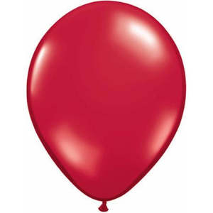 40cm Jewel Latex: 40cm Round Jewel Ruby Red Qualatex Plain Latex #43899 - Pack of 50