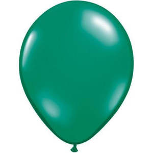 40cm Jewel Latex: 40cm Round Jewel Emerald Green Qualatex Plain Latex #43863 - Pack of 50