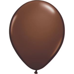 40cm Fashion Latex: 40cm Round Chocolate Brown Qualatex Plain Latex #21863 - Pack of 50