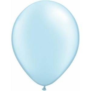 40cm Pearl Metallic Latex: 40cm Round Pearl Light Blue Qualatex Plain Latex #43888 - Pack of 50
