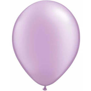 40cm Pearl Metallic Latex: 40cm Round Pearl Lavender Qualatex Plain Latex #43889 - Pack of 50