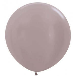 90cm Standard Latex: 90cm Latex Round Plain Satin Greige Sempertex #222724 Pack of 3