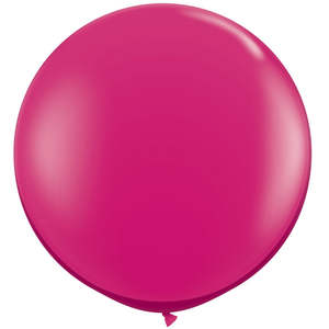 90cm Jewel Latex: 90cm Round Jewel Magenta Qualatex Plain Latex #43492 - Pack of 2