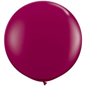 90cm Round Jewel Sparkling Burgundy Qualatex Plain Latex #43367 - Pack of 2