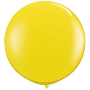 90cm Round Jewel Citrine Yellow Qualatex Plain Latex #43106 - Pack of 2