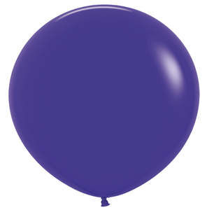 90cm Fashion Latex: 90cm Round Fashion VIOLET Plain Latex #7091051- Each