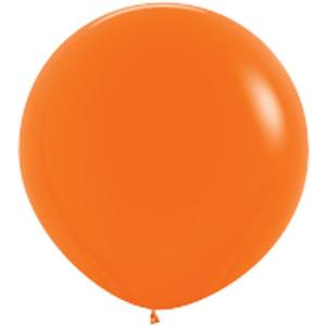 90cm Fashion Latex: 90cm Round Fashion ORANGE Plain Latex #7091061- Each