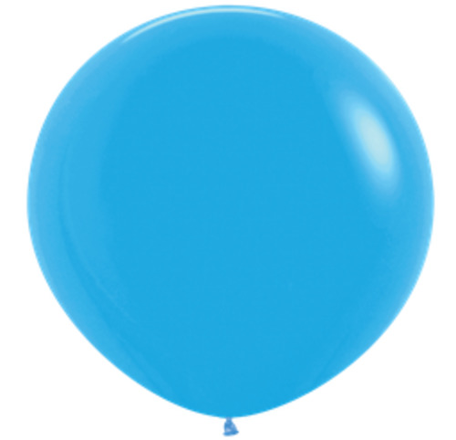 90cm Fashion Latex: 90cm Round Fashion BLUE Plain Latex #7091111- Each