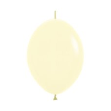 12" 30cm Latex LINKING Balloons Matte PASTEL YELLOW #223130 - Pack of 50