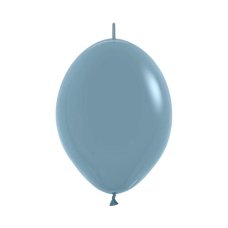12" 30cm Latex LINKING Balloons Pastel DUSK BLUE #223126 - Pack of 50