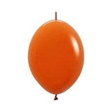 12" 30cm Latex LINKING Balloons Fashion SUNSET ORANGE #223119 - Pack of 50