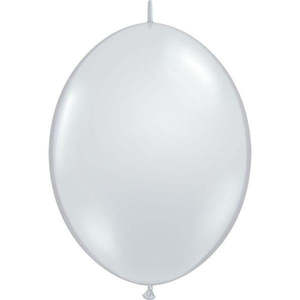 Quick Links Jewel Latex: 30cm Quick Link Jewel Diamond Clear Qualatex Quick Link Balloons #65273 - Pack of 50