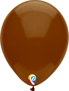 Funsational Plain Latex: 30cm Round Cocoa Brown Funsational Plain Pkg #71442 - Pack of 50