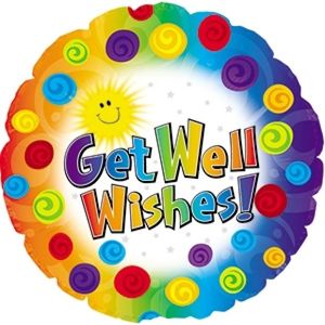 9" GET WELL Dots & Swirls #124547