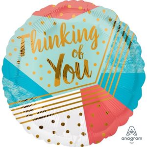 18" Foil THINKING Of You Geometric #HA41159