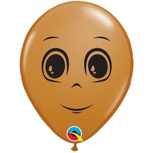 Faces: 12cm Round Mocha Brown Masculine Face #49934 - Pack of 100