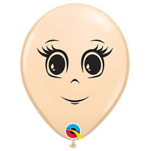 Faces: 40cm Round Blush Feminine Face #49977 - Pack of 50