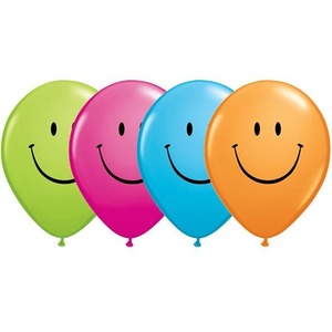 28cm Round Special Assorted Smile Face (Black) #85107 - Pack of 50