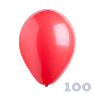 Party Basics 12" 30cm Standard Red 100 bag PB130100
