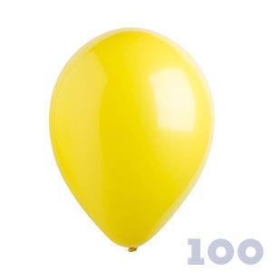 Party Basics 12" 30cm Standard Yellow 100 bag PB110100