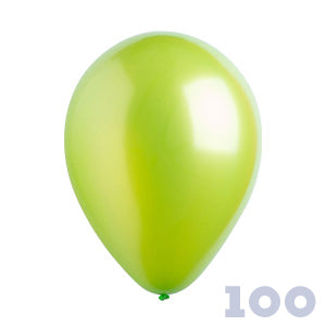 Foil Shapes Rose Gold: Party Basics 12" 30cm Metallic Lime 100 bag PB480100
