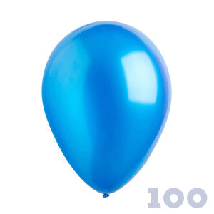 Foil Shapes Rose Gold: Party Basics 12" 30cm Metallic Blue 100 bag PB473100