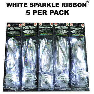 Lights: Sparkle Ribbon WHITE 5 pack #SLSparkleribbonW