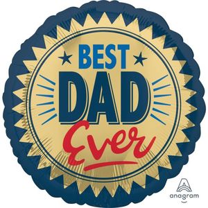 Fathers Day: 18" Best DAD Ever Gold Stamp #49064