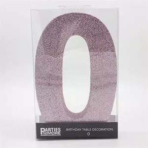 Centrepiece Foam Glitter Number 0 Light Pink #PM630300-LP - Each