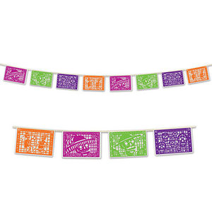 Day Of The Dead Sugar Skulls: Day of the Dead Picado Style BANNER #BS00941