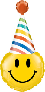 14" Foil SMILE Face Party Hat #25102