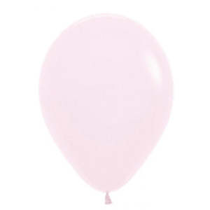 12cm 5" Round Matte Pastel Pink Sempertex Plain Latex #20012385 - Pack of 50